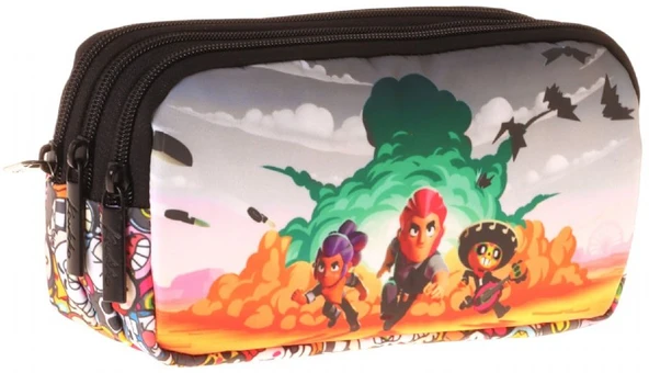 Kaukko Kids Aviator Baskılı Siyah Erkek Çocuk Okul Kalemliği Kalem Çantası - L5426 ürün görseli 1