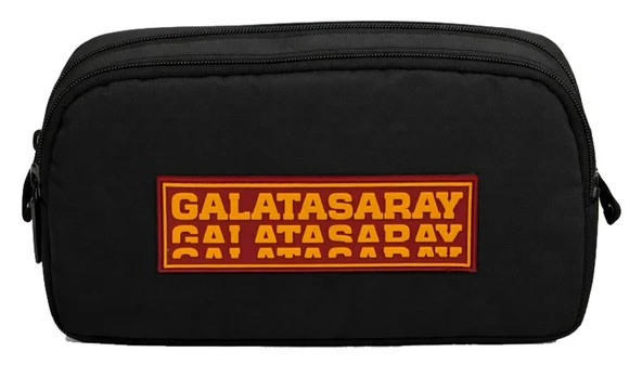 Galatasaray İki Gözlü Erkek Çocuk GS 5 Yıldız Baskılı Siyah - Kırmızı Okul Kalem Çantası/Kalemlik - 26522 ürün görseli 1