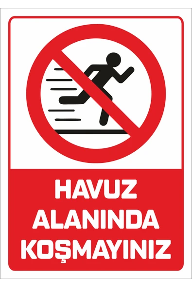 Havuz Alanında Yüksek Sesle Konuşmak ve Müzik Dinlemek Yasaktır 25x35 cm Dekota Uyarı ürün görseli 1
