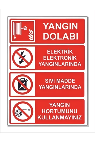 Yangın Uyarı ve Bilgi Levha 25x35 cm Dekota Levha Kolay Montaj İkaz Tabelası Kapı Duvar ürün görseli 1