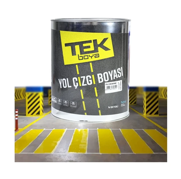 TEK Yol Çizgi Boyası Sarı 3 Kg Solvent Bazlı ürün görseli 1