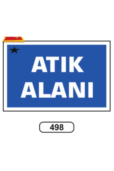 Atık Alanı Uyarı İkaz Levhası Kolay Montaj İş Yeri Apartman Uyumlu PVC İkaz Tabelası ürün görseli 1