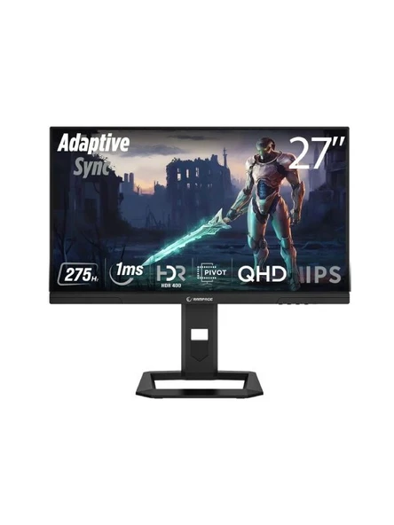 RAMPAGE Slice SL27F275Q 27'' 275Hz 1ms Fast IPS QHD HDR400 Pivot Flat Oyuncu Monitörü ürün görseli 1