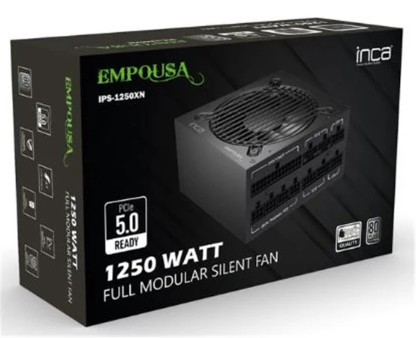 Inca IPS-1250XN 80 Plus Platinium 1250W PowerSupply ürün görseli 1