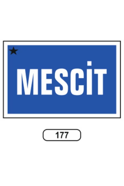 Mescit Uyarı İkaz Lehası Kolay Montaj Uyarı Levhası İş Yeri Apartman Uyumlu ürün görseli 1