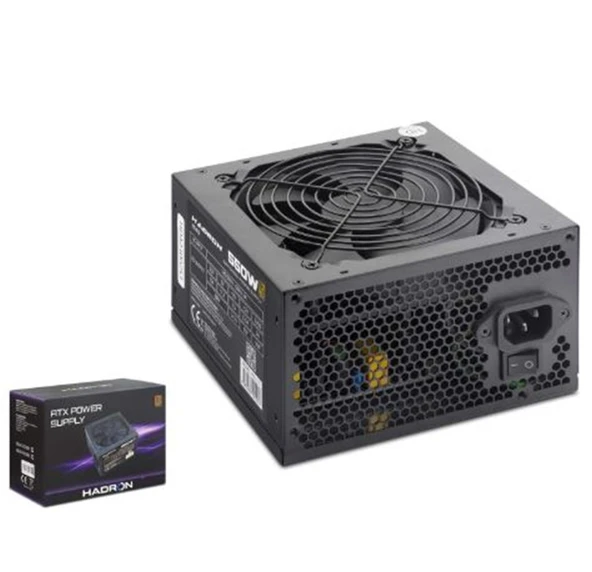 HADRON HD423 PC Power Supply Güç Kaynağı 550W 12 cm Fan ATX 80 Plus Siyah ürün görseli 1