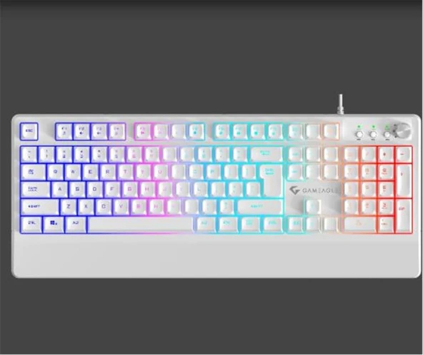 Gameagle GE2008 Frost Blade RGB Membran Beyaz Oyuncu Klavyesi ürün görseli 1