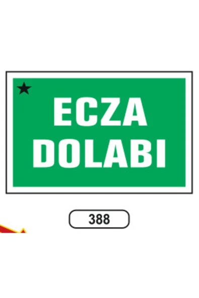 Ecza Dolabı Uyarı İkaz Levhası Kolay Montaj İş Yeri Apartman Uyumlu PVC İkaz Tabelası ürün görseli 1