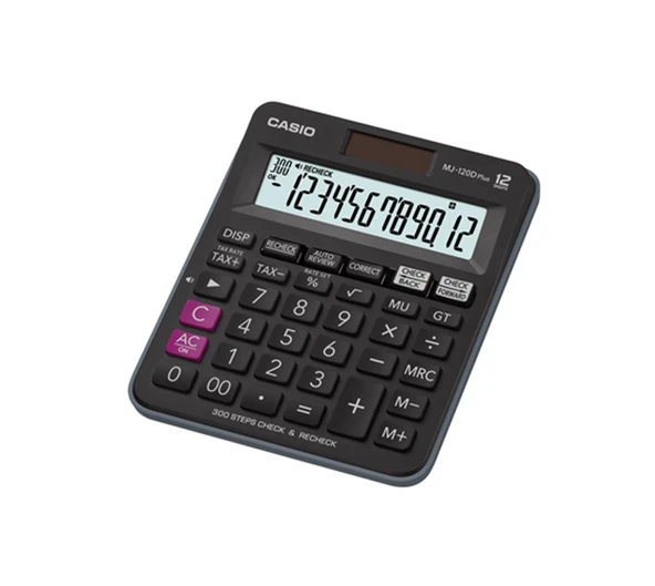 Casio MJ-120D Plus MAVİ İşlem Kontrollü Mavi 12 Hane Masa Üstü Hesap Makinesi ürün görseli 1