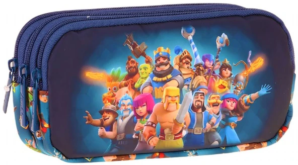 Kaukko Kids Boom Baskılı Lacivert Erkek Çocuk Okul Kalemliği Kalem Çantası - L5421 ürün görseli 1