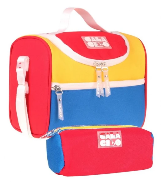 CalaCilo Bull Kırmızı Sarı Renkli Erkek Çocuk Kırmızı - Sarı Renk Beslenme Çantası ve Kalemlik Seti - SETCC-C4102 ürün görseli 1