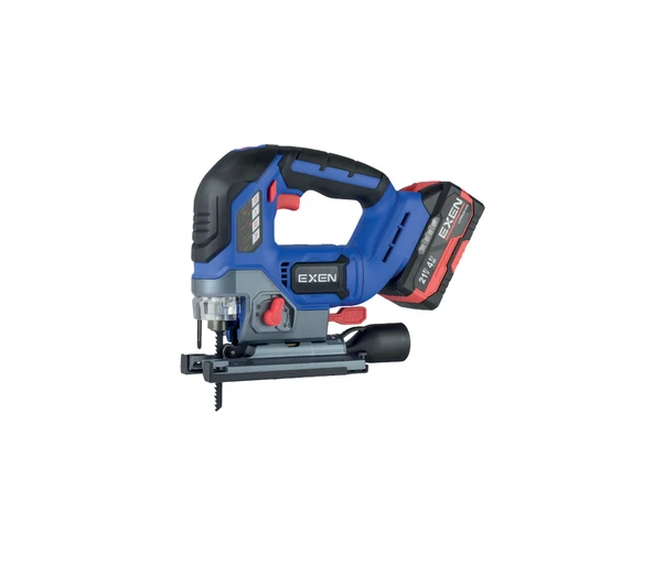 EXEN EN 474 DK KÖMÜRSÜZ ŞARJLI DEKUPAJ TESTERE MAKİNASI 21V 4AH MAX 135 MM ürün görseli 1