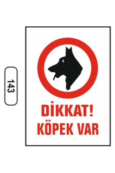 Dikkat Köpek Var Uyarı İkaz Levhası Kolay Montaj İş Yeri Apartman Uyumlu İkaz Tabelası ürün görseli 1