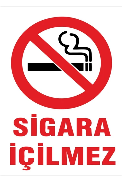 Sigara Içilmez Levhası 16x24 cm ürün görseli 1