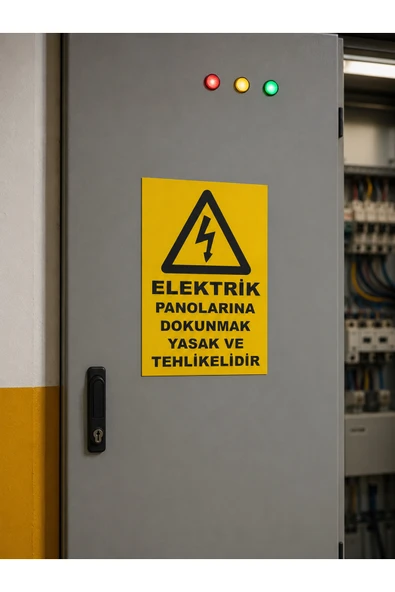 Elektrik Panolarına Dokunmak Yasaktır ve Tehlikelidir Levhası 25x35 cm Dekota İkaz Tabelası ürün görseli 1