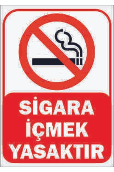 Sigara Içmek Yasaktır İş Güvenlik Tabelası 25x35 cm ürün görseli 1