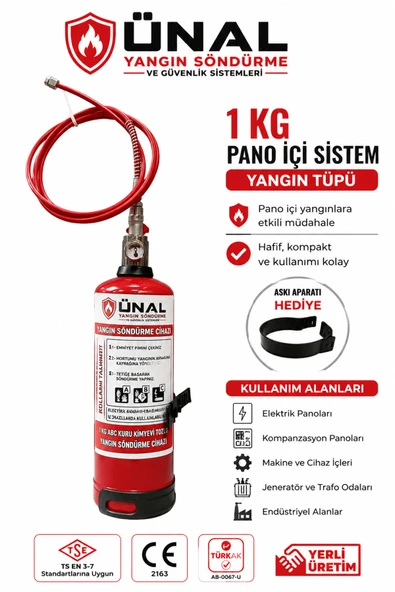 1 kg Pano İçi Otomatik Yangın Söndürme Sistemi Elektrik Panosu ürün görseli 1