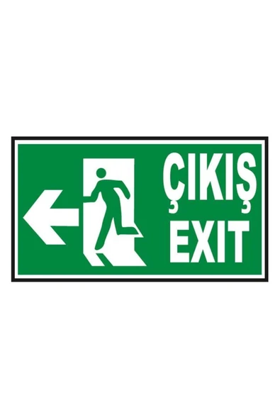 5 Adet Fosforlu Acil Çıkış Acil Çıkış Levhası Fotolümenli Sol Yön Yönlendirme Levhası ürün görseli 1