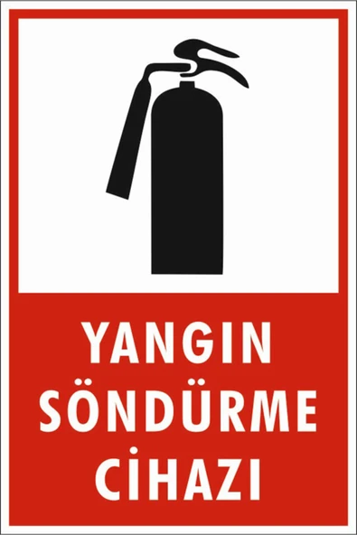 Uyari Levhalari/Yangın Söndürme Cihazi Levhasi Kolay Montaj PVC İkaz Tabelası Kapı Duvar ürün görseli 1