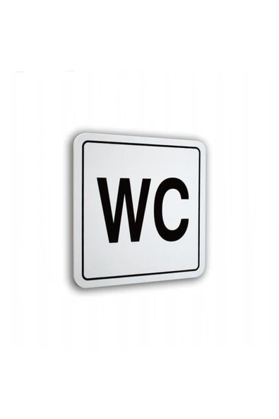Sembol Bay Wc Uyarı Levhası 12x12 cm PVC Kapı Duvar İkaz Tabelası ürün görseli 1