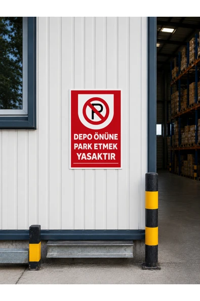 Park Etmek Yasaktır Uyarı Levhası 24x34 cm PVC İkaz Tabelası Depo Otopark Garaj ürün görseli 1