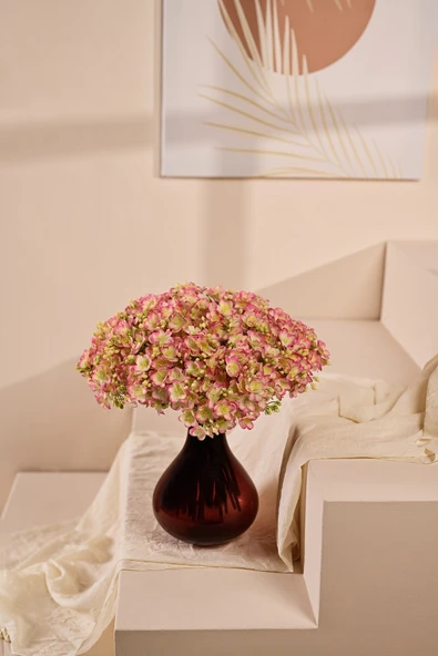 Pembe Yapay Yasemin Çiçeği Buketi 4 Dallı Lüx İpeksi Dokulu 40 cm ürün görseli 1