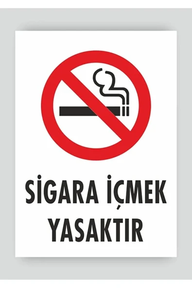 Sigara İçme Yasaktır 25* 35 cm Dekote Levha 25x35 cm Dekota İkaz Tabelası Kapı Duvar ürün görseli 1