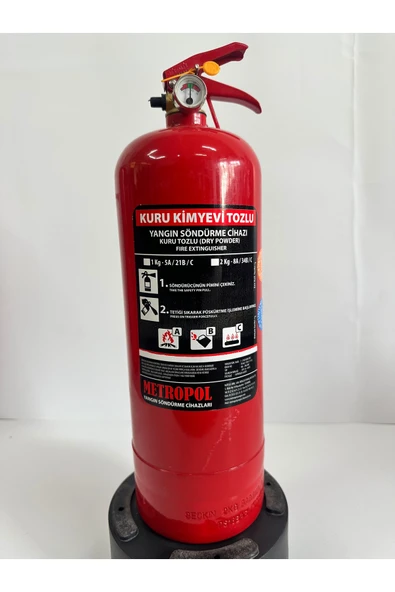 2 kg Araç Yangın Tüpü KKT ABC Oto Muayene Yangın Söndürücü İş Yeri Depo ürün görseli 1