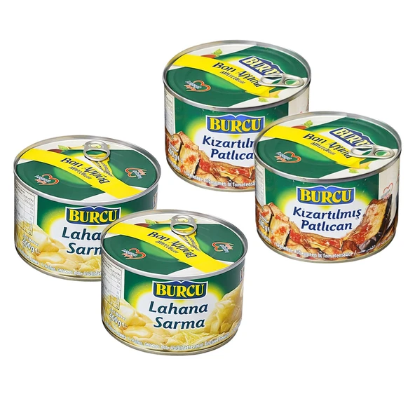 Burcu Patlıcan Kızartma ve Lahana Sarma 400 gr 4 lü Karma Paket ürün görseli 1