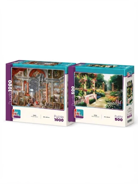 Modern Roma ve Botanik Bahçesi İkili Set - 1000 + 500 Parça İkili Puzzle Seti ürün görseli 1