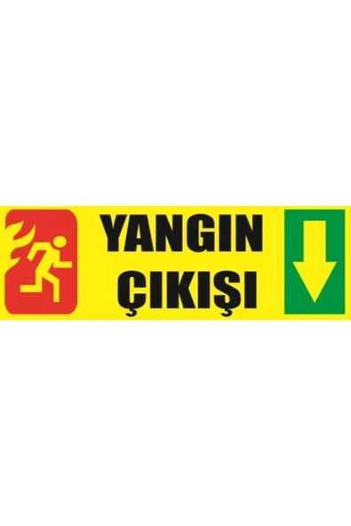 Yangın Güvenlik Uyarı Levhası 10x30 cm Fosforlu Fotolümen Dekota Kapı Duvar İkaz Tabelası ürün görseli 1