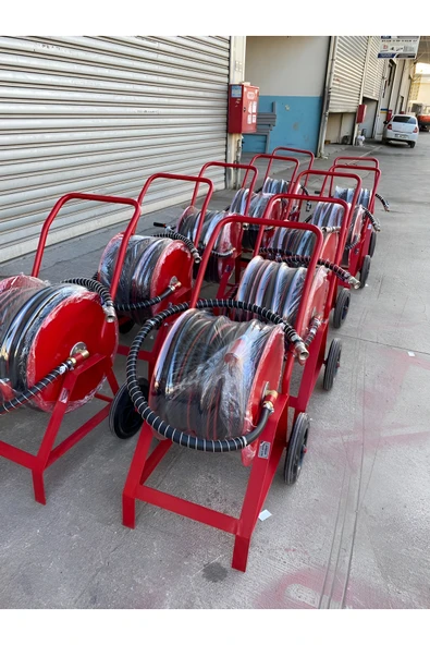 60 Metre Makaralı Hortum Arabası Makarlı Çıkrık Yangın Güvenlik Ekipmanı Yangın Tüpü ürün görseli 1