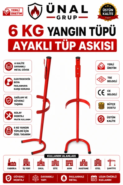 Yangın Söndürme Tüpü Askısı 6 kg Yangın Tüpü için Uygun A Kalite Ev Araç İş Yeri için ürün görseli 1