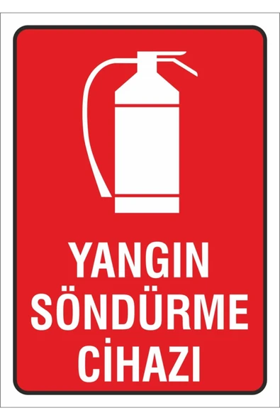 İş Güvenliği Uyarı Levhası 17x24 cm. (yangın Söndürme Cihazı) Kolay Montaj ürün görseli 1