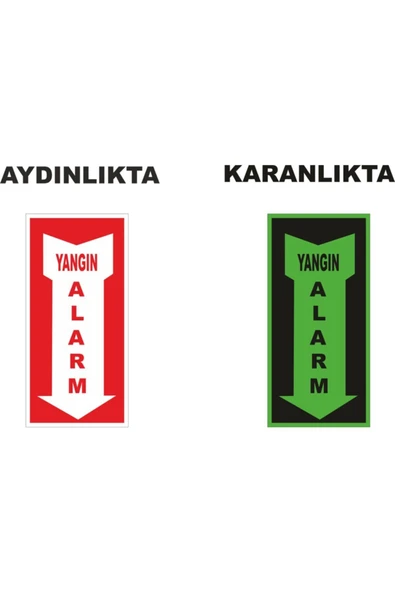 Yangın Alarm Fosforlusı İş Yeri Apartman Uyumlu İş Yeri ve Ev Kullanımı Fosforlu Fotolümen ürün görseli 1