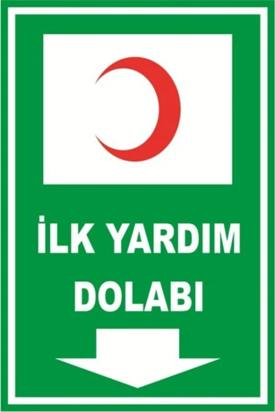 İlk Yardım Dolabı İkaz Levhası 20x30 cm Dekota UV Baskı İkaz Tabelası Araç Muayene Oto ürün görseli 1