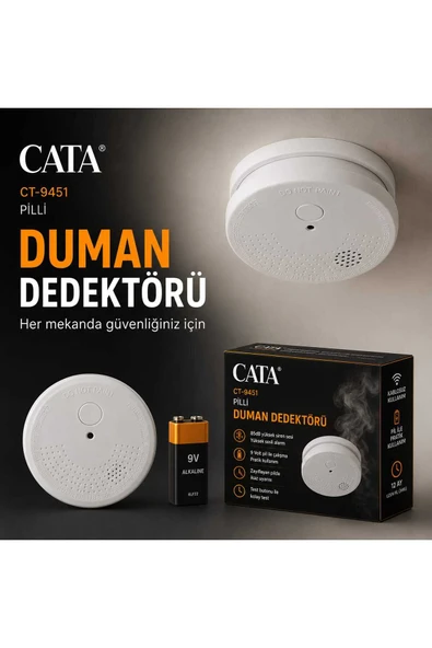 Duman Dedektörü Yangın Alarm Sensörü Ev Ofis İş Yeri Araç Garaj ürün görseli 1