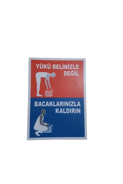Yük Kaldırma Uyarı Levhası 25x35 cm UV Baskı Kolay Montaj PVC İkaz Tabelası Kapı Duvar ürün görseli 1