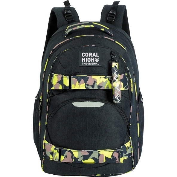 Coral High Renkli Desenli Okul Sırt Çantası 24448 ürün görseli 1