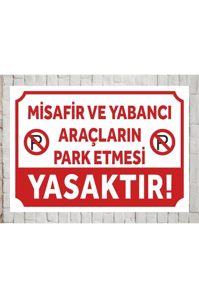 Park Etmek Yasaktır Uyarı Levhası 25x35 cm Dekota İkaz Tabelası Araç Otopark Garaj ürün görseli 1