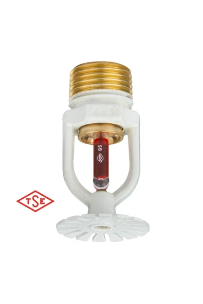 1/2" Pendent Sprinkler 68°C Standart Tepkimeli K 5.6 (K 80) Beyaz SRV TSE 5 mm ürün görseli 1