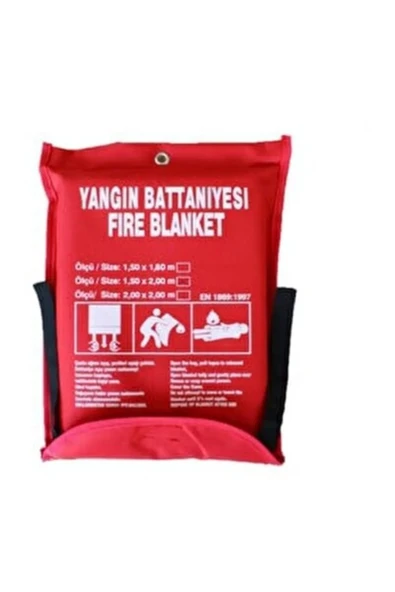 150x180 cm Yangın Söndürme Battaniyesi Araç İçin Ev İçin İş Yeri İçin Yangın Tüpü ürün görseli 1