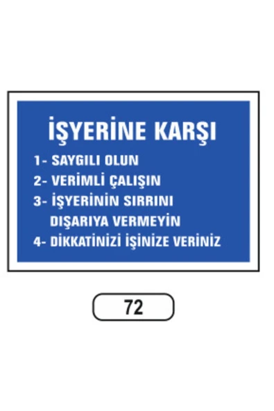 İş Kazalarına Karşı Uyarı İkaz Levhası Kolay Montaj İş Yeri Apartman Uyumlu ürün görseli 1