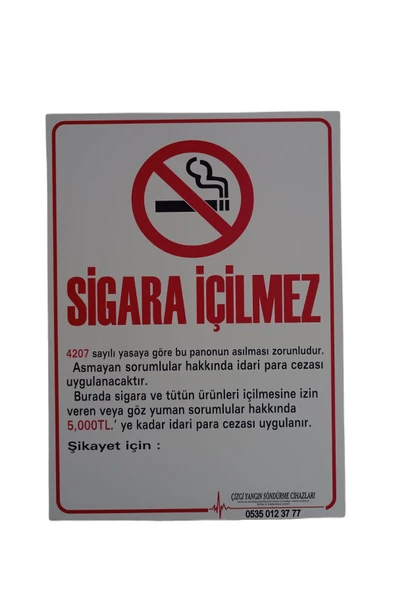 Dijital Baskı Sigara İçilmez Uyarı Levhası PVC İkaz Tabelası Kapı Duvar ürün görseli 1