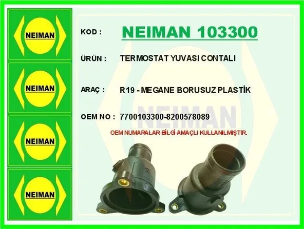 TERMOSTAT YUVASI CONTALI R19 - MEGANE BORUSUZ PLASTİK ürün görseli 1