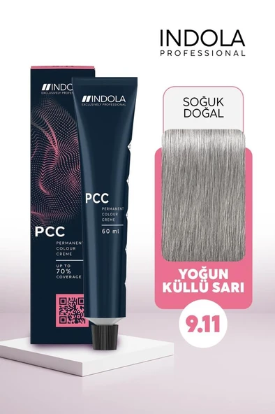 Indola PCC 9.11 Yoğun Küllü Sarı 60 ml Saç Boyası ürün görseli 1