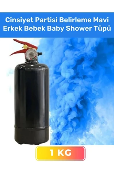 Premium Ambalajı Yazısız İbaresiz 1 kg Cinsiyet Partisi Belirleme Mavi Erkek Bebek Baby ürün görseli 1