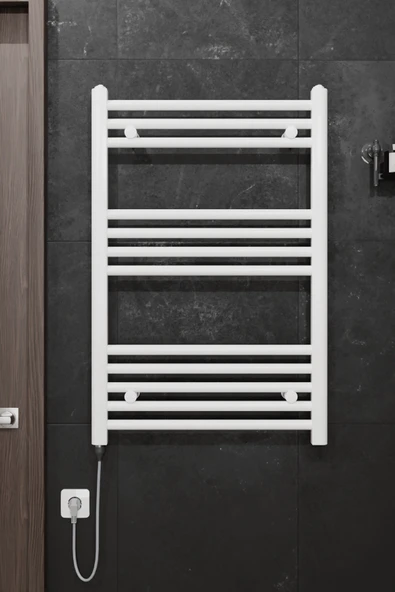 Sanica Pro 12 Borulu Beyaz Elektrikli Havlupan 500 x 800 mm ürün görseli 1