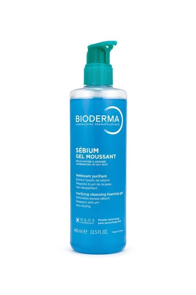 Bioderma Sebium Foaming Yüz & Vücut Temizleme Jeli 400 ml ürün görseli 1