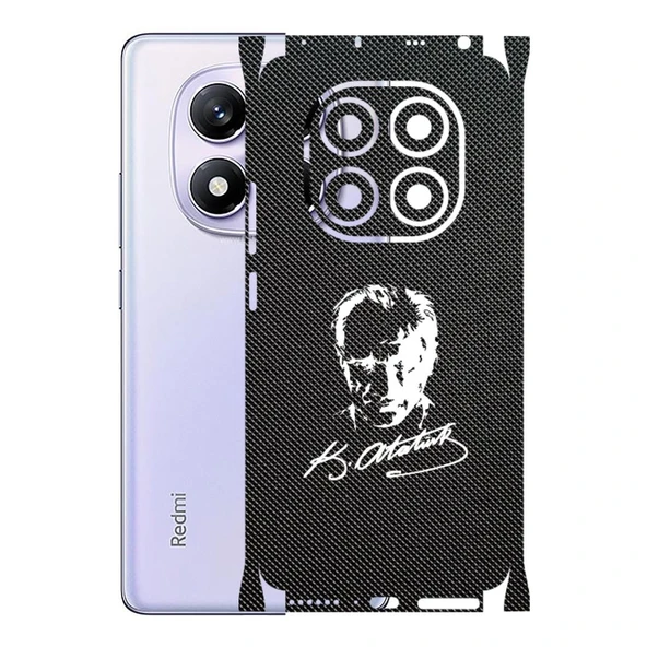 Redmi Note 14 Pro ile Uyumlu Bumper Serisi Premium Kaplama 360  Atatürk İmzalı Siyah ürün görseli 1